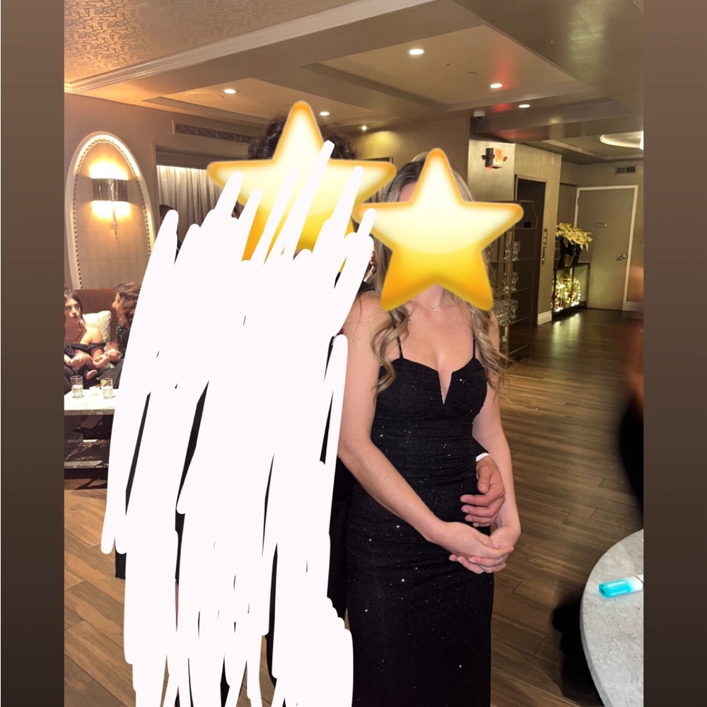 Floor length black sparkly dress - Picture 4 of 4